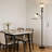 71-Inch Adjustable Arc Floor Lamp With Glass Shade, Modern Torchiere Reading Light For Living Room And Bedroom, Includes Bulb And Knob Switch