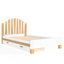 Lit plateforme simple avec tiroir de rangement, structure de lit simple en bois avec tête de lit ronde, aucun sommier nécessaire, blanc et naturel-1978652641-1978652670