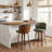 Devaney Swivel Upholstered Counter Stool With Wood Frame-123161751