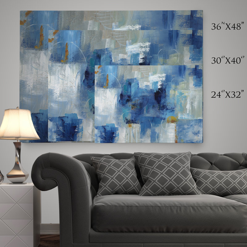 «Blue Morning» - reproduction d'art sur toile tendue, H 30 po x l 40 po x p 1,5 po