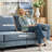 90" Wide L-Shaped Sofa Chenille Upholstered Sectional Sofa, 4 Seater Couch With Ottoman For Living Room-1527637707