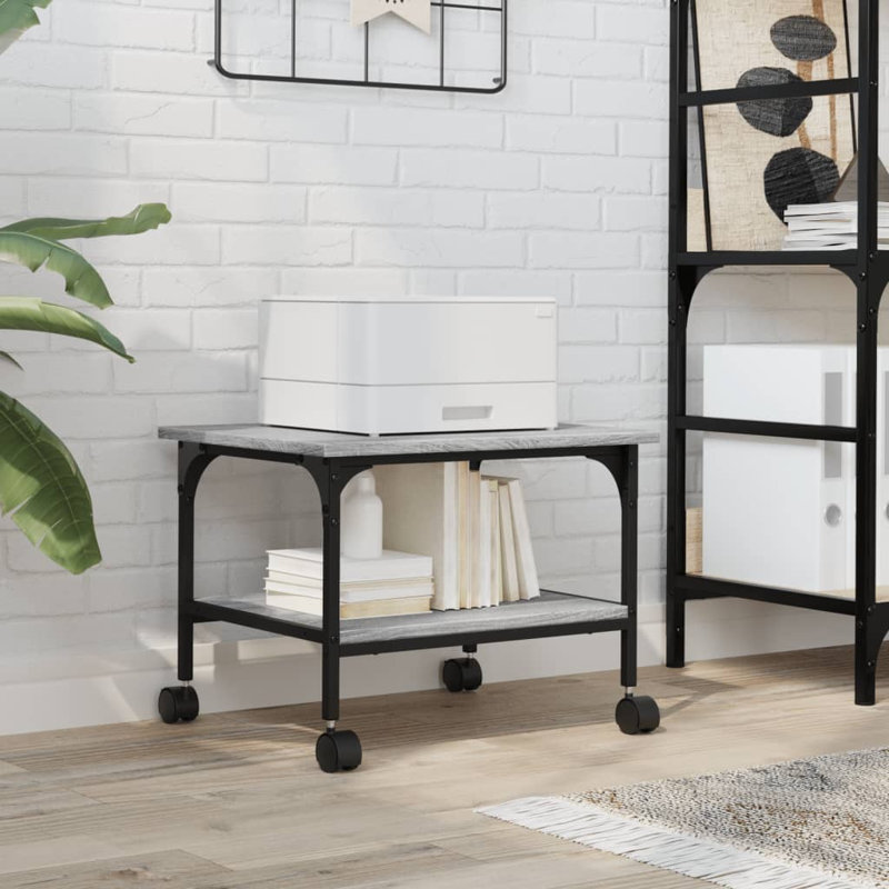38cm H x 50cm W Printer Stand, Grey Sonoma