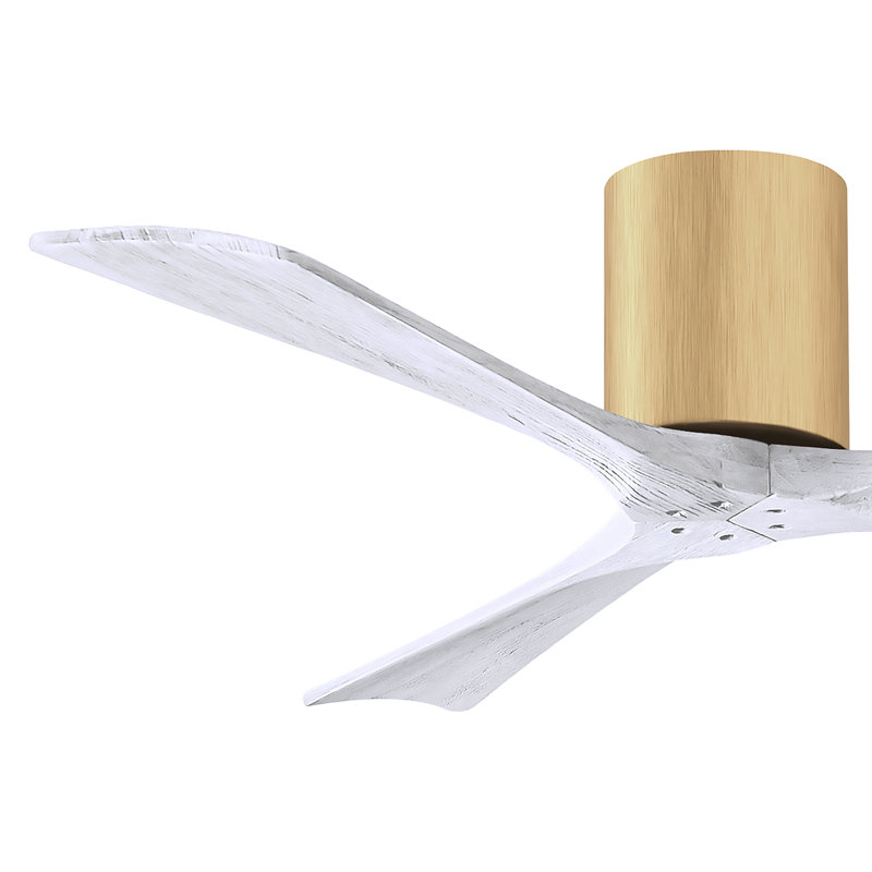 Ventilateur de plafond à 3 pales Olivier, Blanc mat, Érable clair, 52"