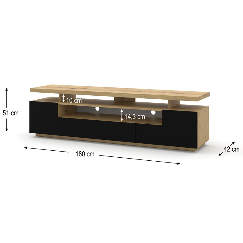 Karthic Unfinished TV Stand for TVs up to 75"