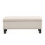 Banc de rangement avec repose-pieds, banc de chambre rembourré avec capitonnage-533454084