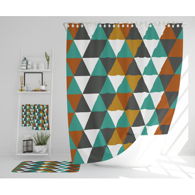 Neesha Polyester Shower Curtain Set