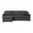 Sorrelle 82"W Dark Gray Linen Fabric Reversible Sleeper Sectional Sofa With Storage Chaise-943671438