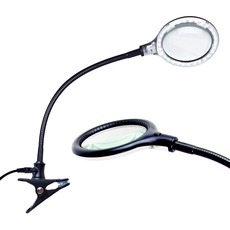 Lightview Pro 23.5 in. Adjustable Gooseneck Magnifying Desk Lamp