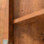 Brown Triangle Corner Storage Cabinet with Adjustable Shelves
