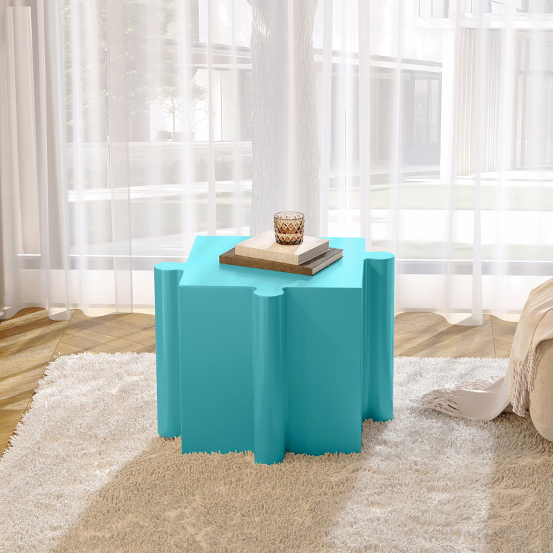 Table d'appoint de patio, table modulaire à bord convexe MGO - acheter simple ou combiner, Bleu