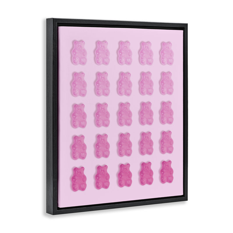 Cadre flottant dégradé rose pastel, design Lish Creative, Cadre flottant noir de jais, H 21 po x l 17 po