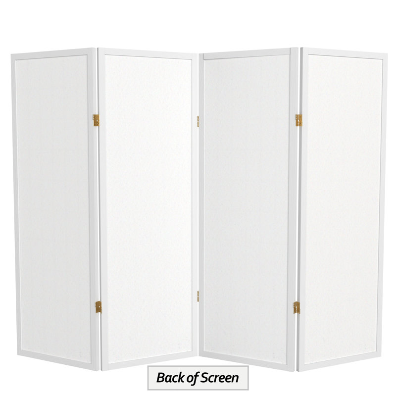 Écran court Shoji 50,75 "Alex, Blanc, 4 panneaux