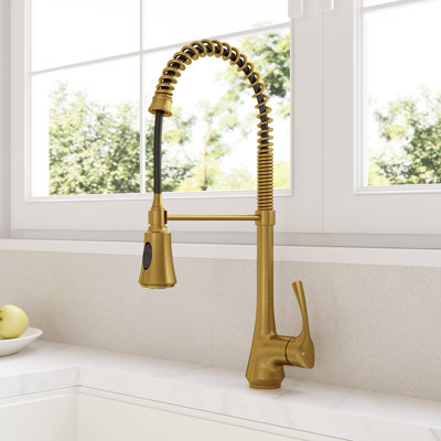 Commercial-Style 2-Function Pull-Down Single-Handle Kitchen Faucet