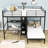 Adelline Kids Full Over Twin Metal Bunk Bed with Built-in Desk and Shelves-88075670
