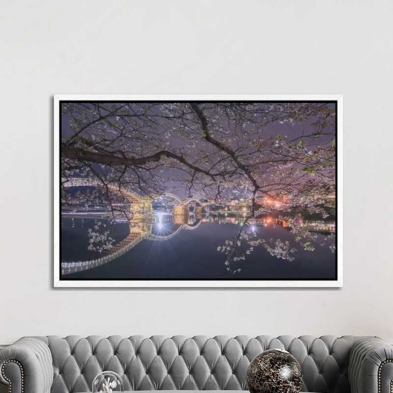 Spring In Japan VI by Daniel Kordan - Print on Canvas, 152.5 cm H x 101.5 cm W, White Framed