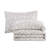 Marina Decoration Home Bedding Jacquard Embroidery Stitching  Coverlet Bedspread Ultra Soft Bedding Solid 3 Piece Summer Embroidered Quilt Set with 2 Quilted Shams, Grey Leaves King Size-1833588366