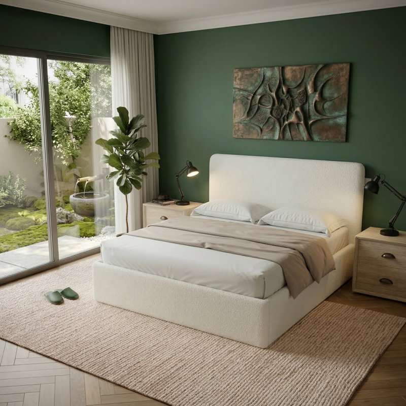 Revaz Upholstered Ottoman Storage Bed, Double