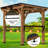 Fusion 6' x 8' Cedar Wood Hardtop Grill Gazebo With Charging Socket, Rotatable Hooks and Paper Towel Holder