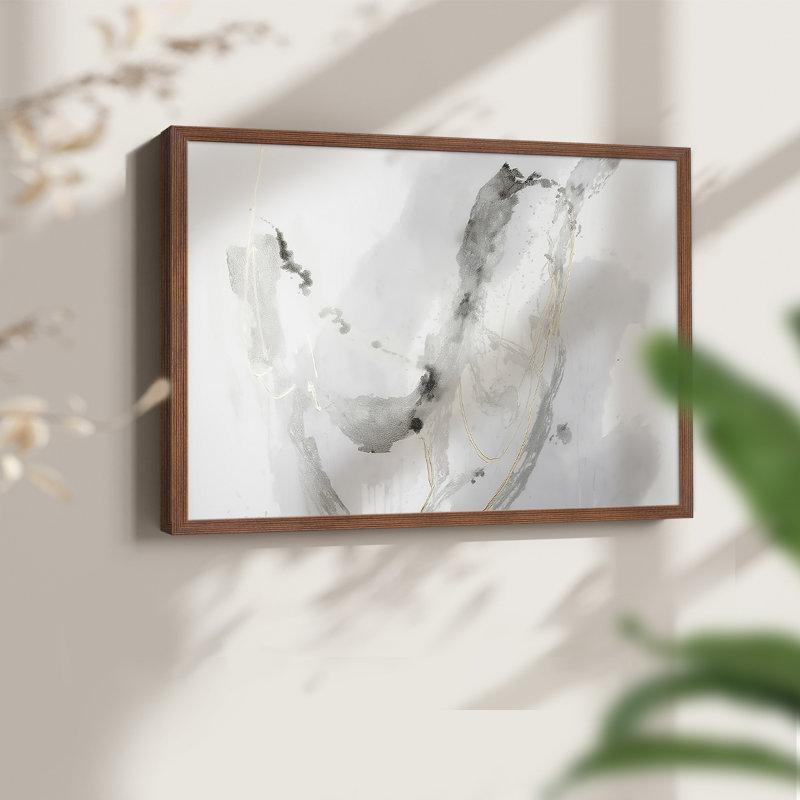 Abstract Series-XXXVII -Framed Print - Restickable, Noyer, H 22 po x l 28 po