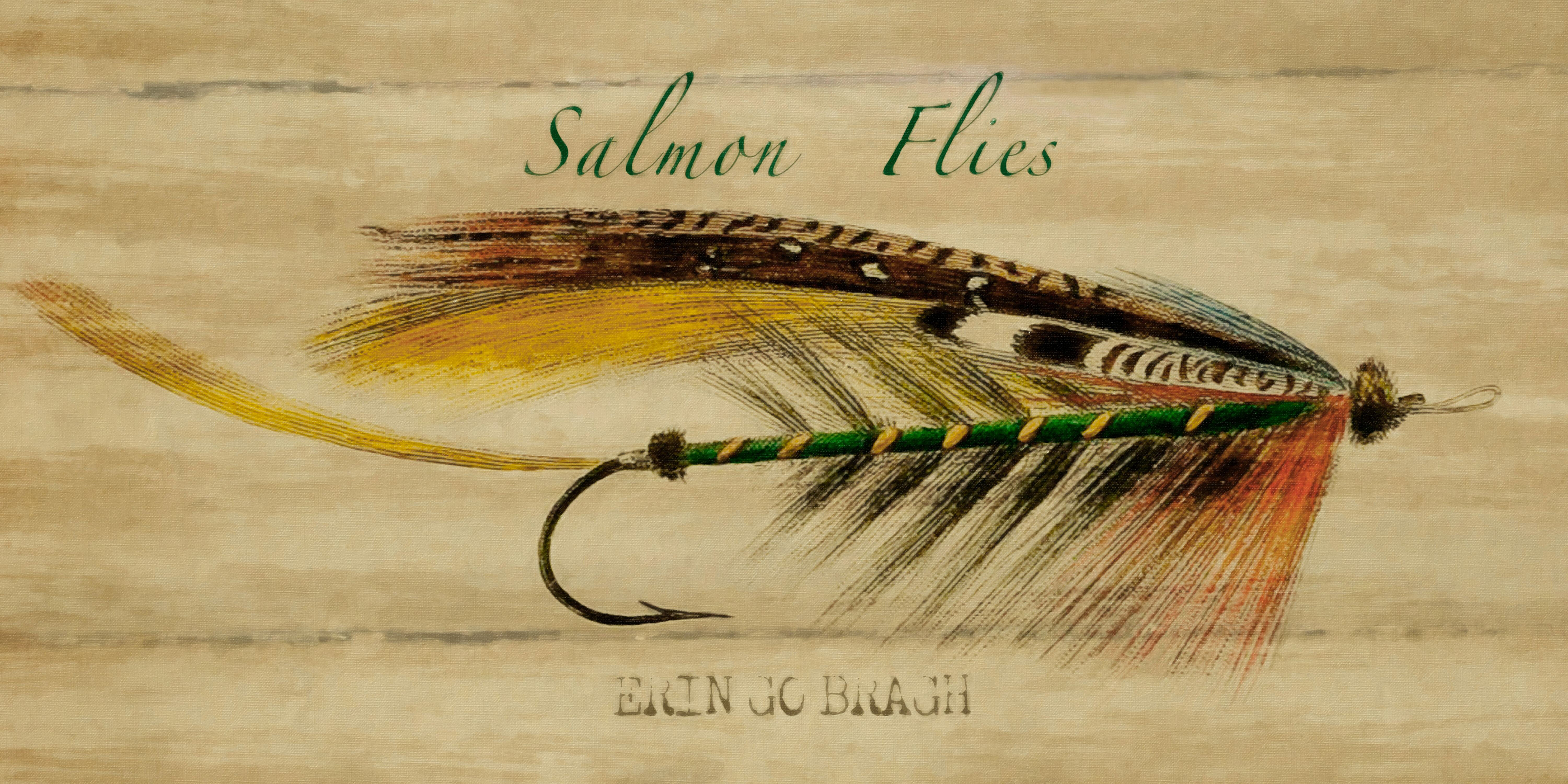 Salmon Fly Fishing - Salmon Flies Art Poster for Sale by