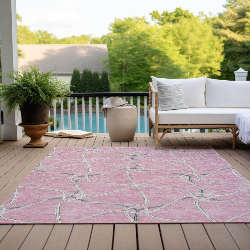  Aleg Area Rug with Non-Slip Backing, Rectangle 2'6" x 3'10"