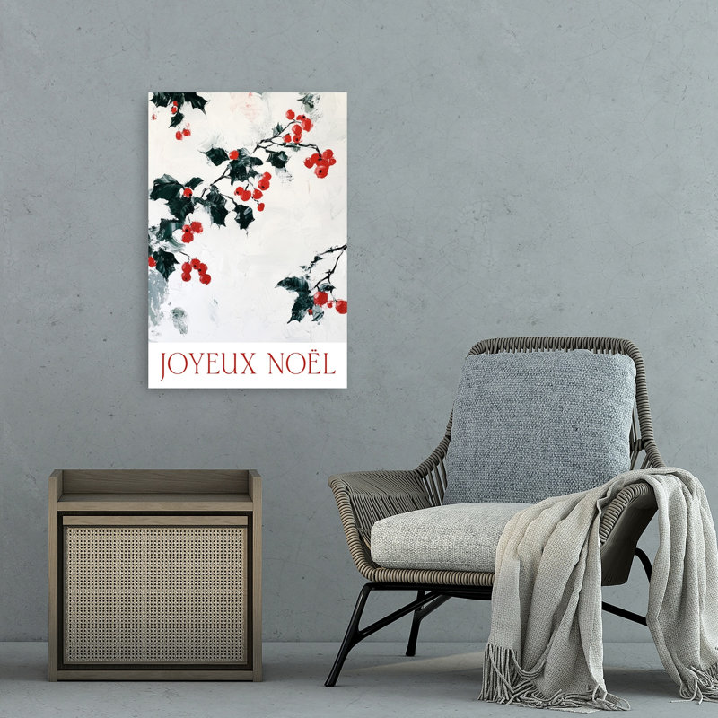 Joyeuxnoelno05, art contemporain abstrait nature, hiver, 36" H x 24" W