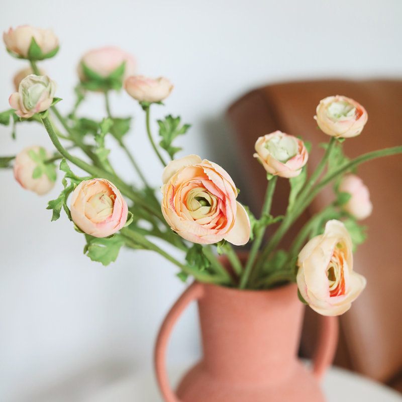 Ranunculus Faux Floral, Apricot