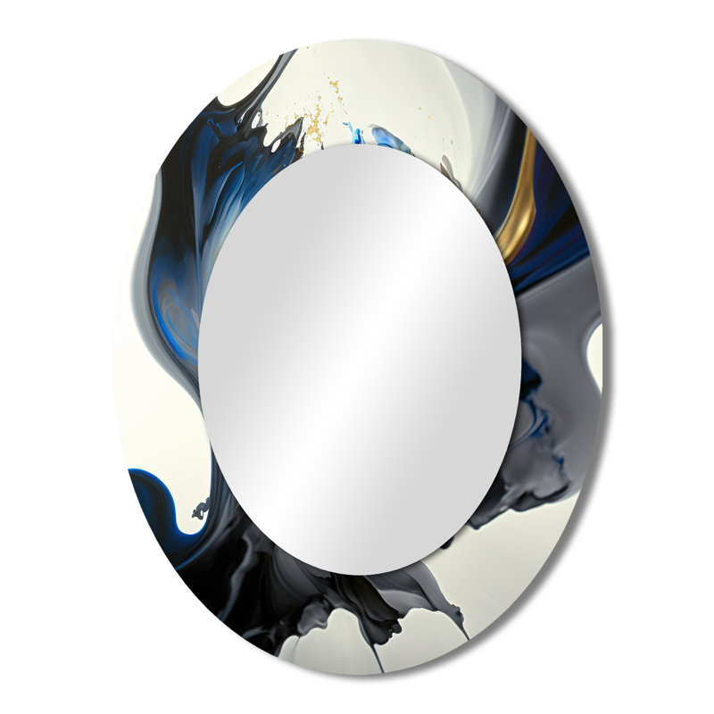 Miroir mural bleu vif, 43 po x 33 po