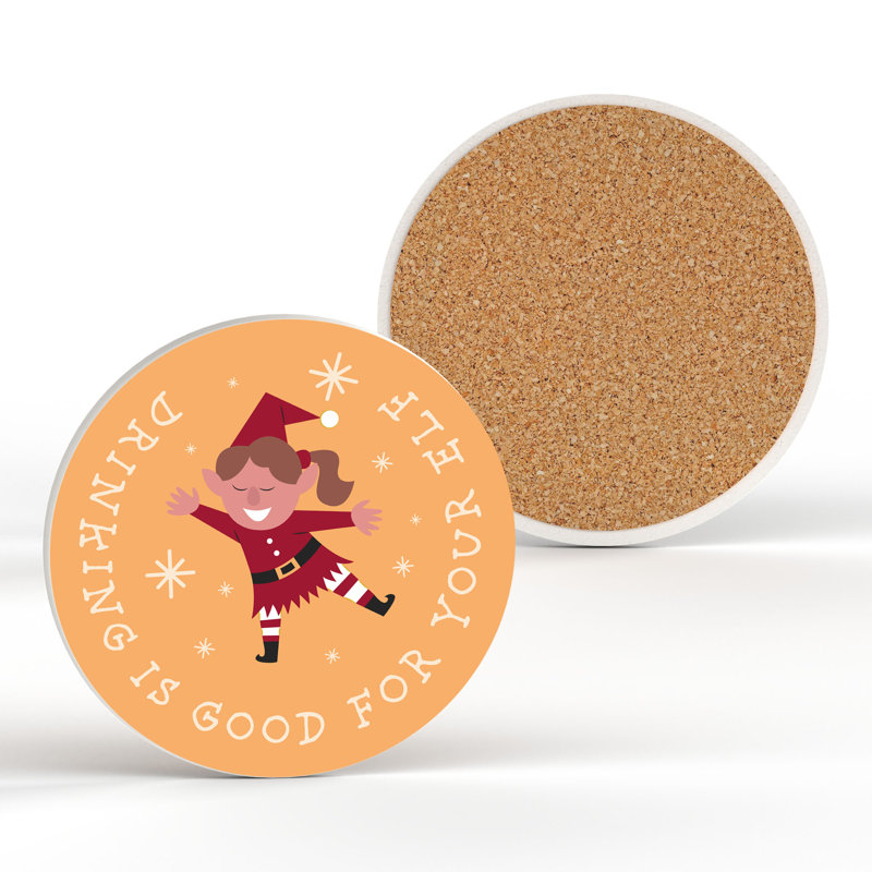 Carley Ceramic Round 1 Piece Coaster