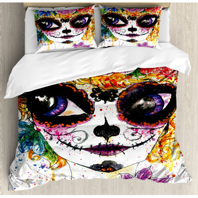 Sugar Skull Modern & Contemporary Duvet Cover