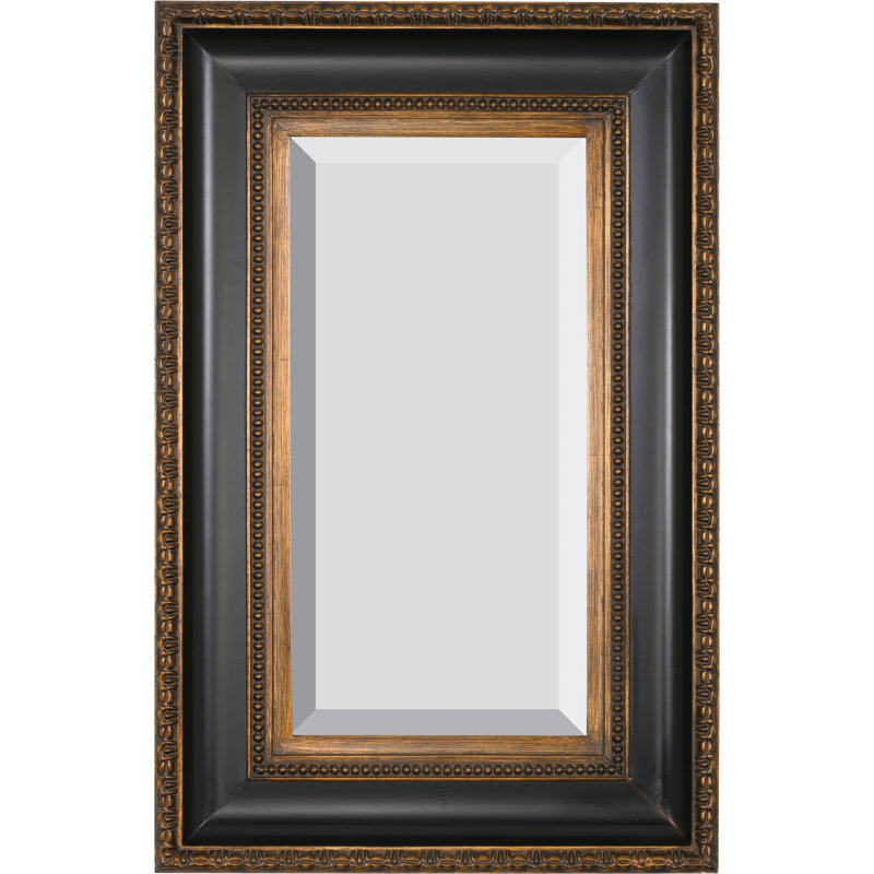 Miroir Classic Contour 58X70GD, Brun foncé / or noir, 34 po x 22 po