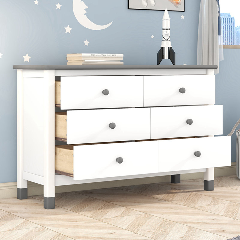 Analyser la commode décorative, Gris / blanc