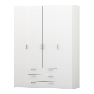 Orval 4 Door Manufactured Wood Wardrobe
