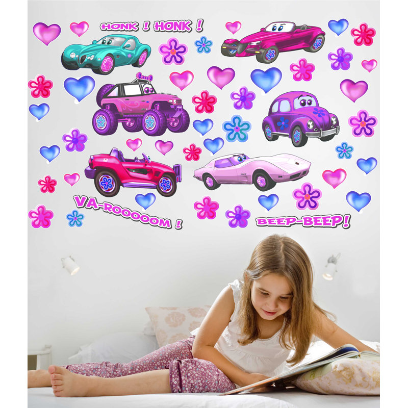 Décalcomanie murale multi-pak fille cars