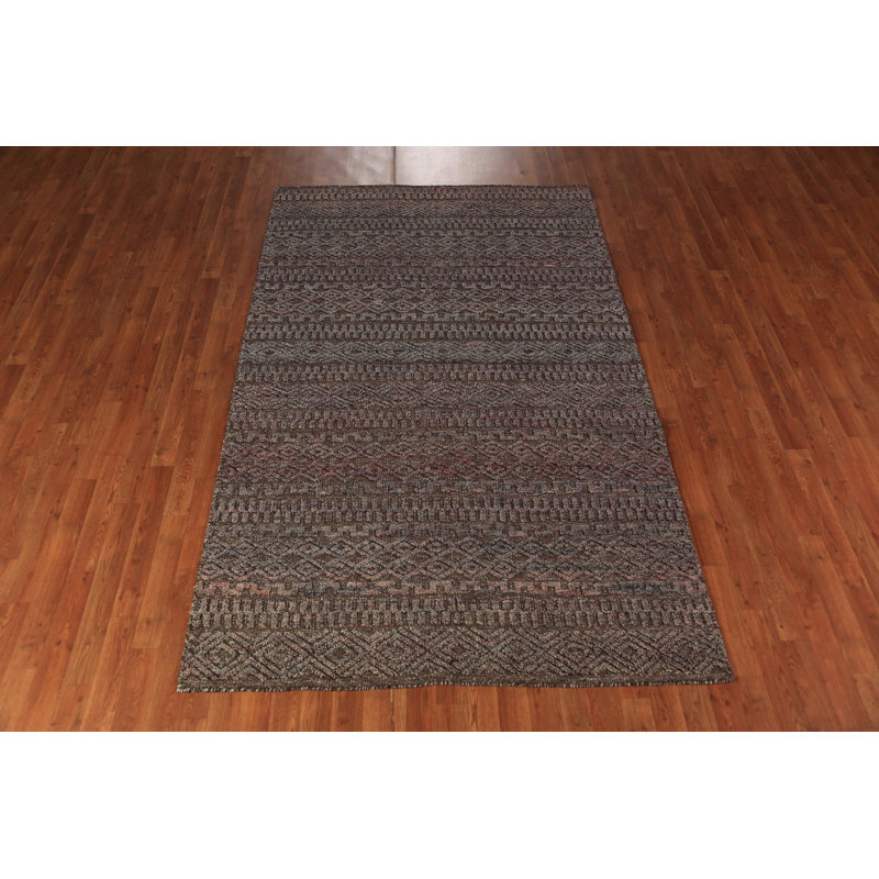 Tapis brun marocain indien 5 x 8