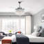 Ventilateur de plafond intelligent à 3 pales 42 "avec 3 lumières à intensité variable et télécommande Lucan, compatible avec Alexa / Google