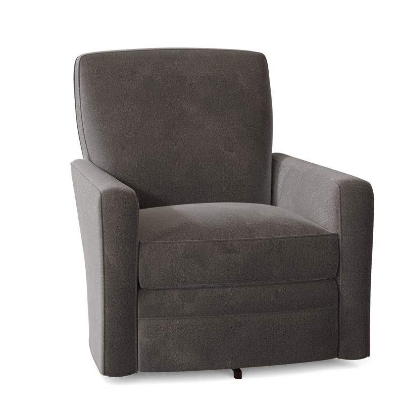 Idana Upholstered Swivel Armchair, No, Tweetie 45 Gray Performance Velvet