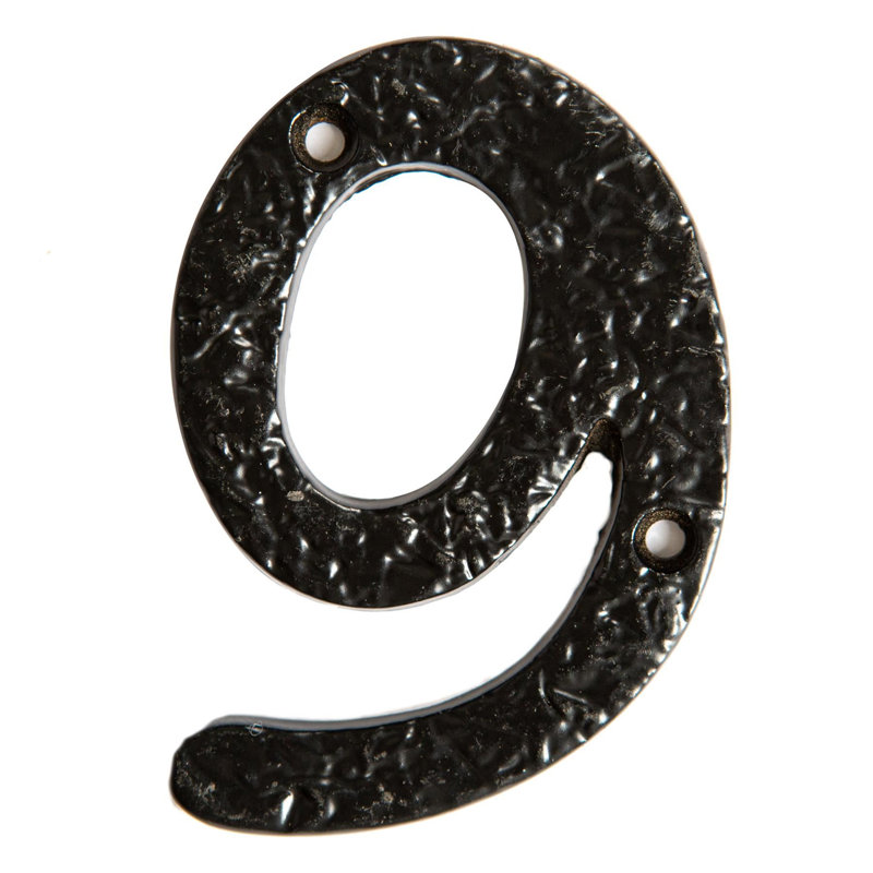 7.2cm H Iron House Number, 9, 7.5cm