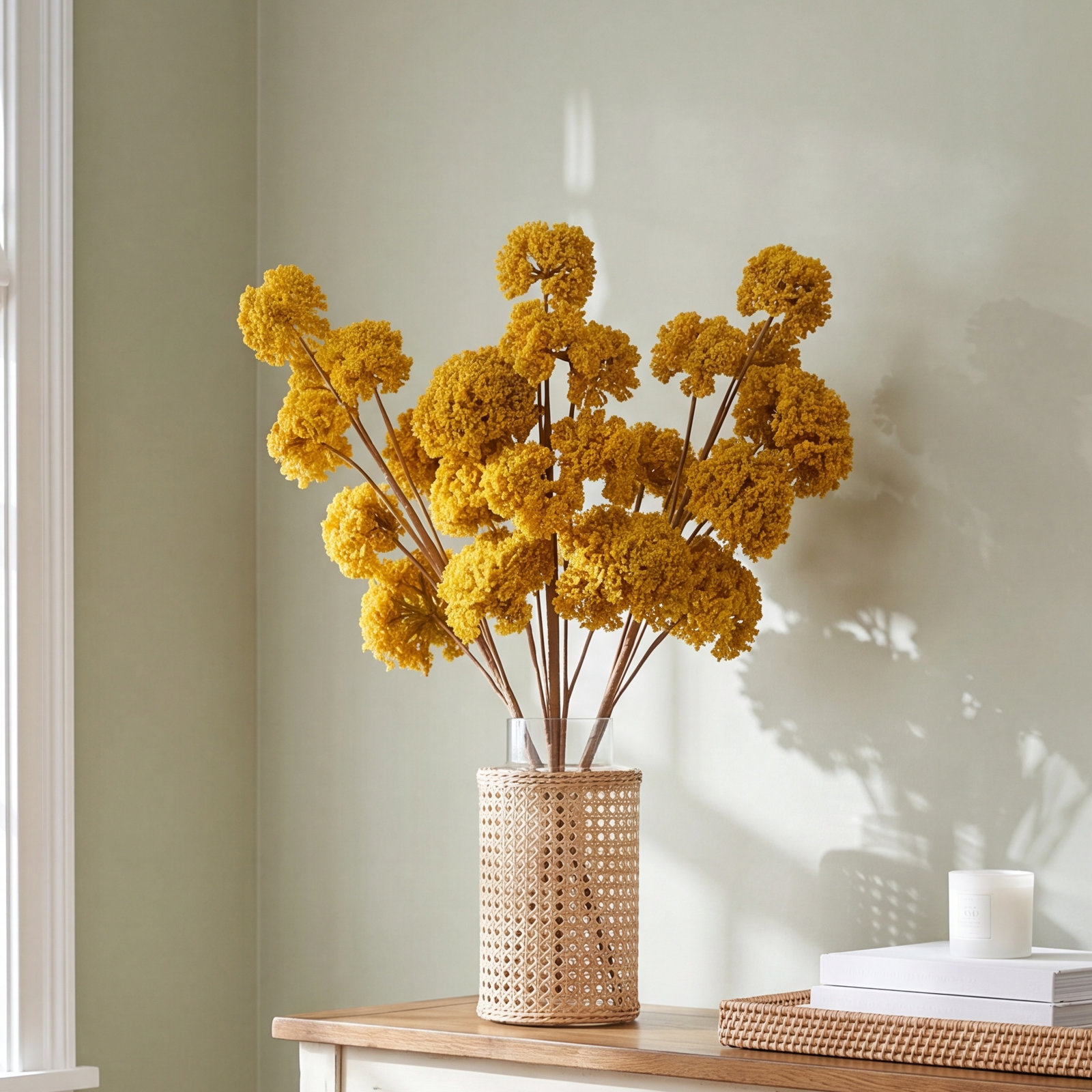 26'' Faux Flowering Plant