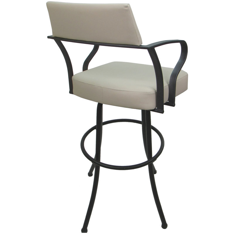 Tabouret pivotant très grand 34,00 po Jabria, Beige, Gris