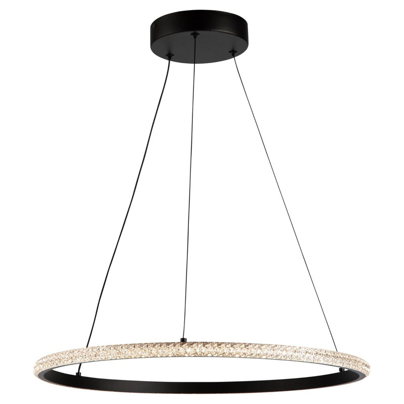 Luminaire suspendu DEL 30 W noir, H 0,79 po x l 19,7 po x P 19,7 po