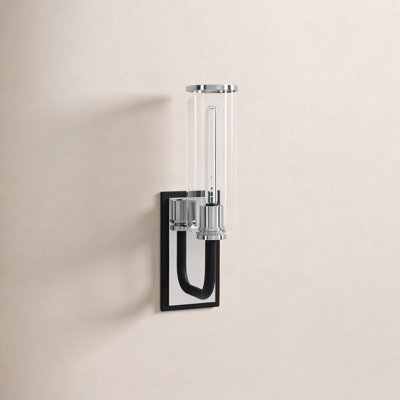 Delancey Single Light Glass Dimmable Armed Sconce