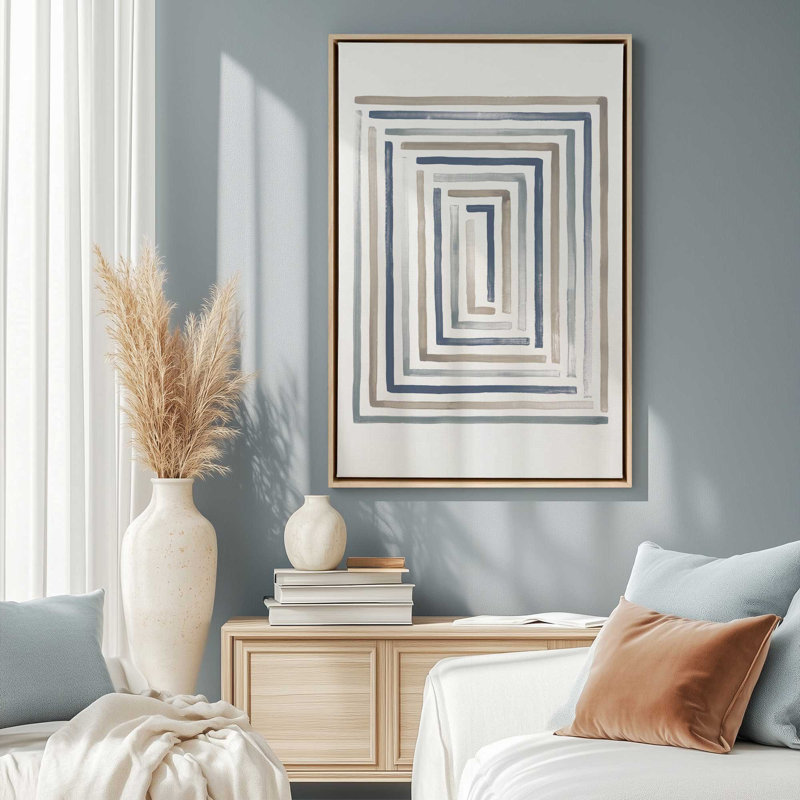Linear Visions II, reproduction sur toile, H 48,75 po x l 32,75 po, Noir satiné