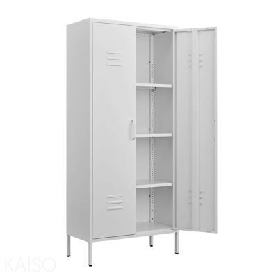 Modern Storage Cabinet With Adjustable Shelves, Magnetic Door Stopper, Aluminum Alloy Handles, And Breathable Design For Home Organization - Ideal For Living Room, Bedroom, Or Entryway