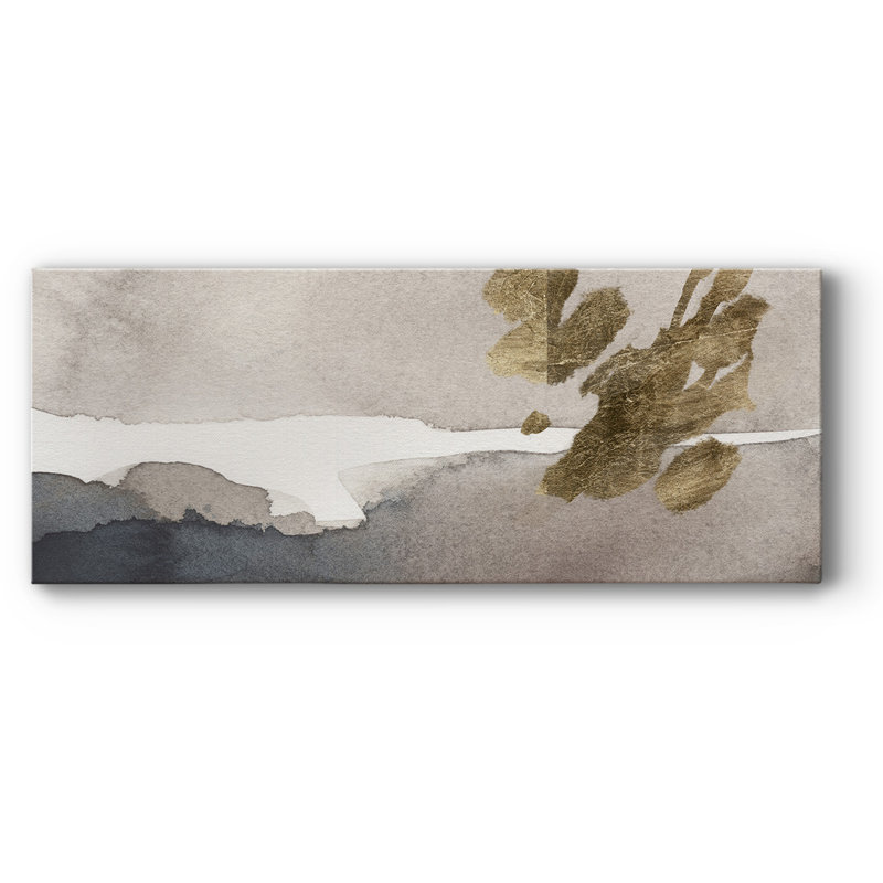 Aquarelle avec or II sur toile, H 12 po x l 30 po x P 1,5 po