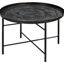 Table basse ronde avec plateau martelé, table centrale en métal rétro pour le salon, la chambre à coucher et la table d'appoint-1462839591