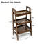 Étagère échelle 100% en bois massif, petite bibliothèque à 3 niveaux, autoportante avec rangement ouvert, idéale pour le salon, la chambre à coucher, le bureau, le bureau personnel et pour économiser de l'espace