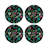 Jewel Box Emeralds Vegan Leather Round Pebble Placemat-118138293