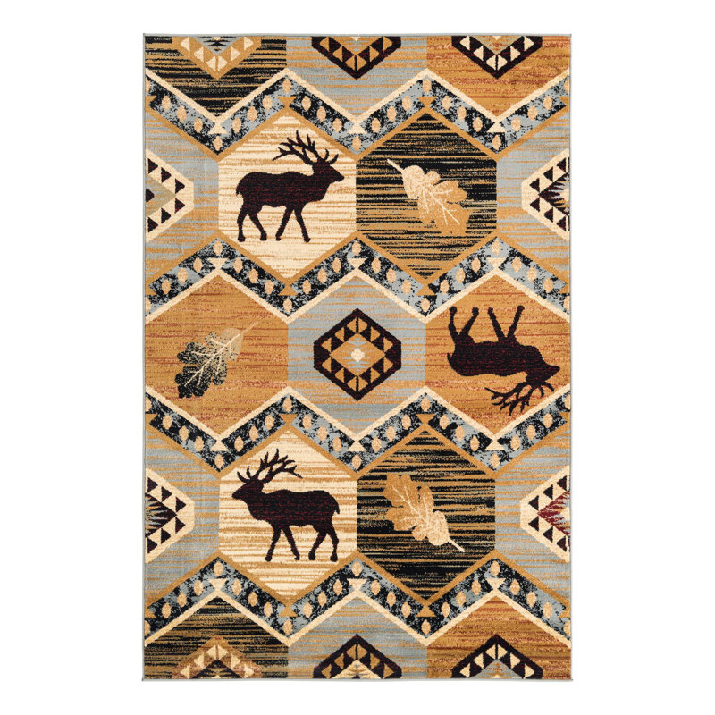 Pioneer Geometric Indoor Rug, Rectangle 5'3" x 8'