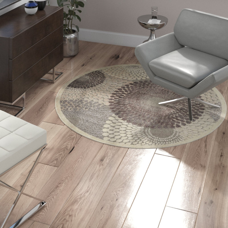 Cangelosi Geometric Indoor Rug, Round 7'9"